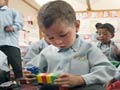 Children learning with blocks.