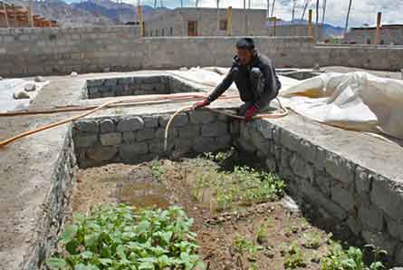 Watering in the Druk plant nursery
