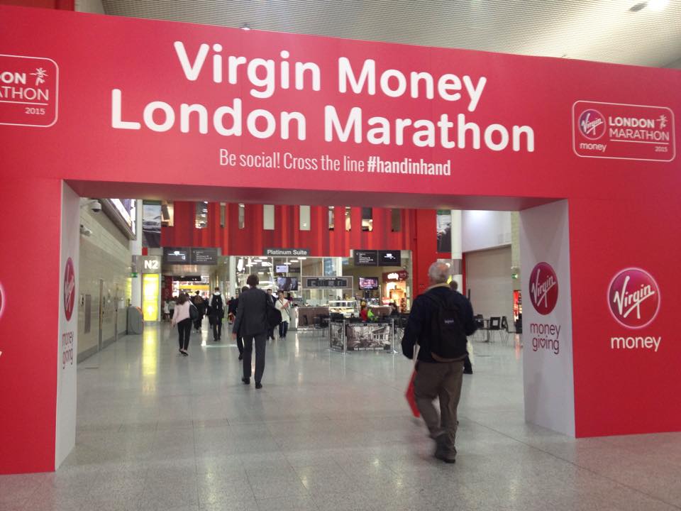 Virgin Money London Marathon sign