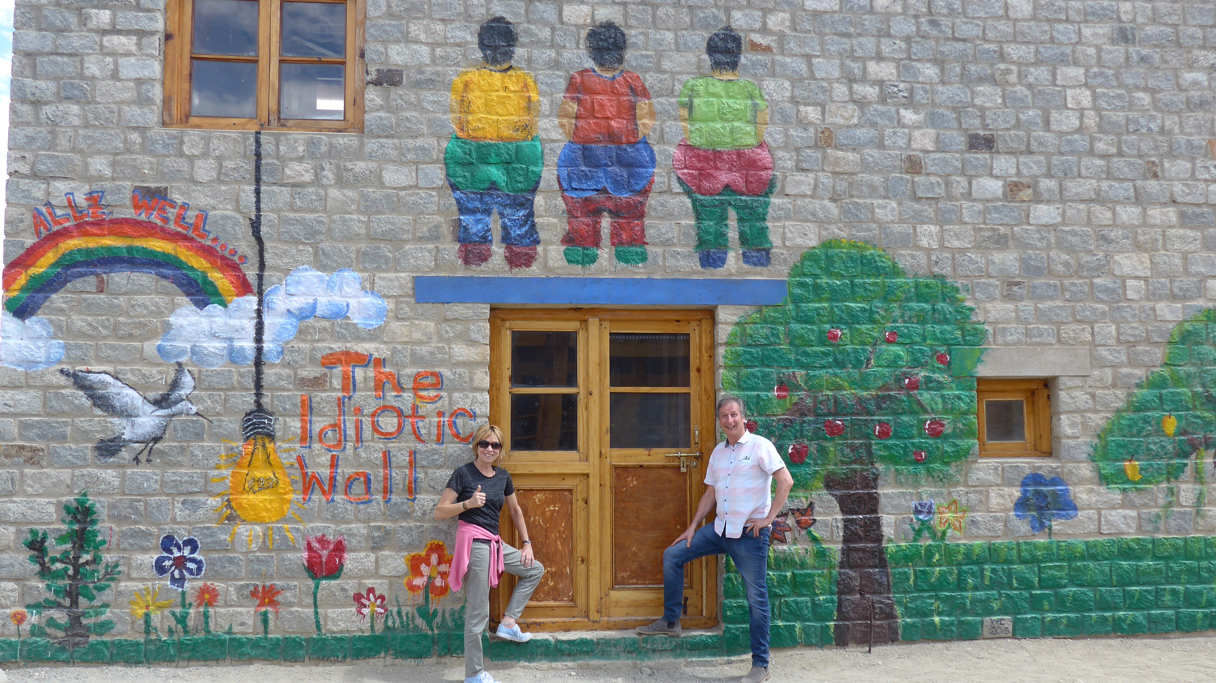 3 idiots wall with Michael and Annie